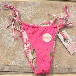 BNWT Hurley love 💕 shack fancy reversible bikini bottom